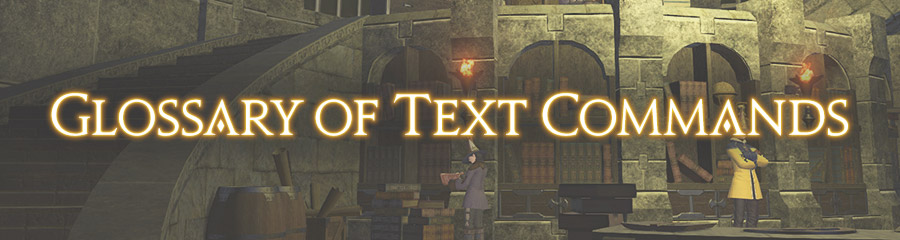 Glossary of Text Commands